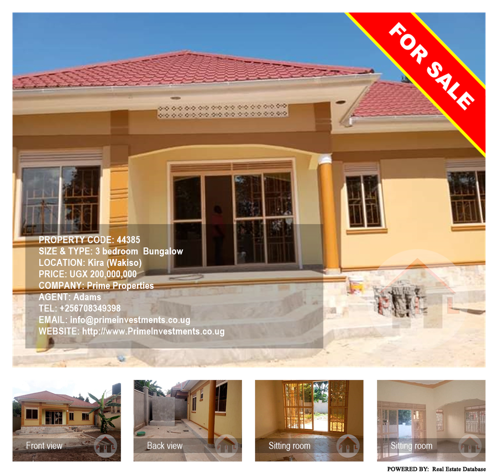 3 bedroom Bungalow  for sale in Kira Wakiso Uganda, code: 44385