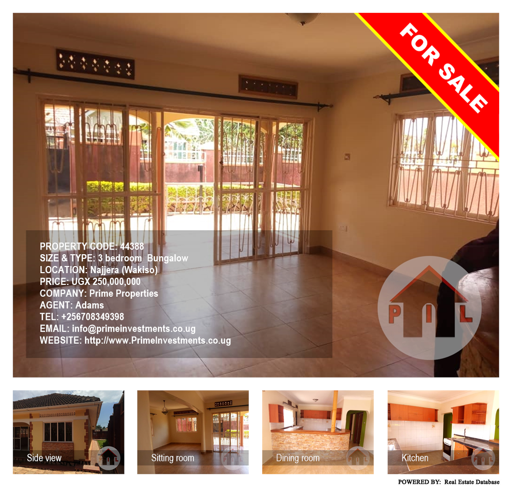 3 bedroom Bungalow  for sale in Najjera Wakiso Uganda, code: 44388