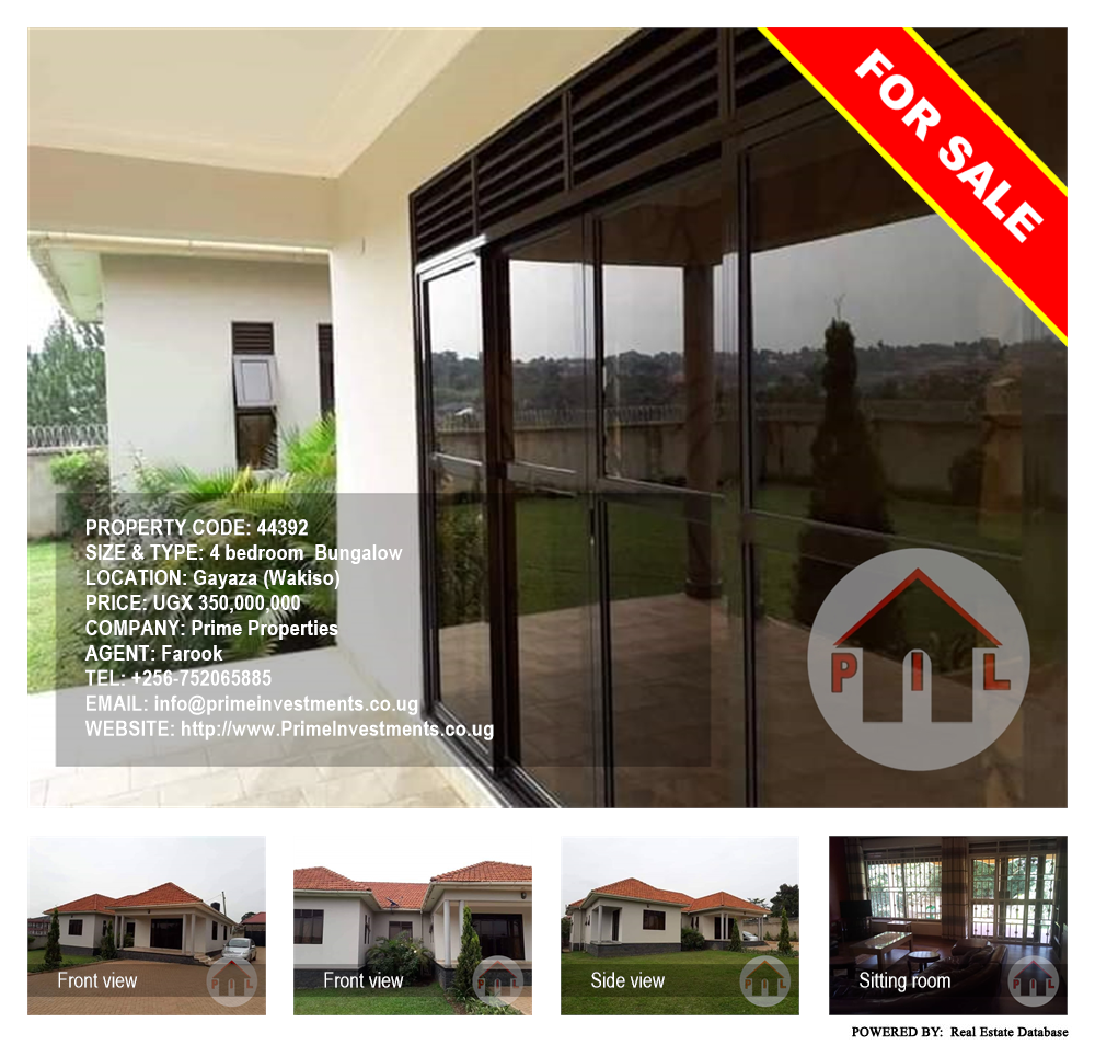 4 bedroom Bungalow  for sale in Gayaza Wakiso Uganda, code: 44392