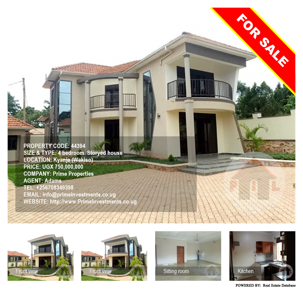 4 bedroom Storeyed house  for sale in Kyanja Wakiso Uganda, code: 44394