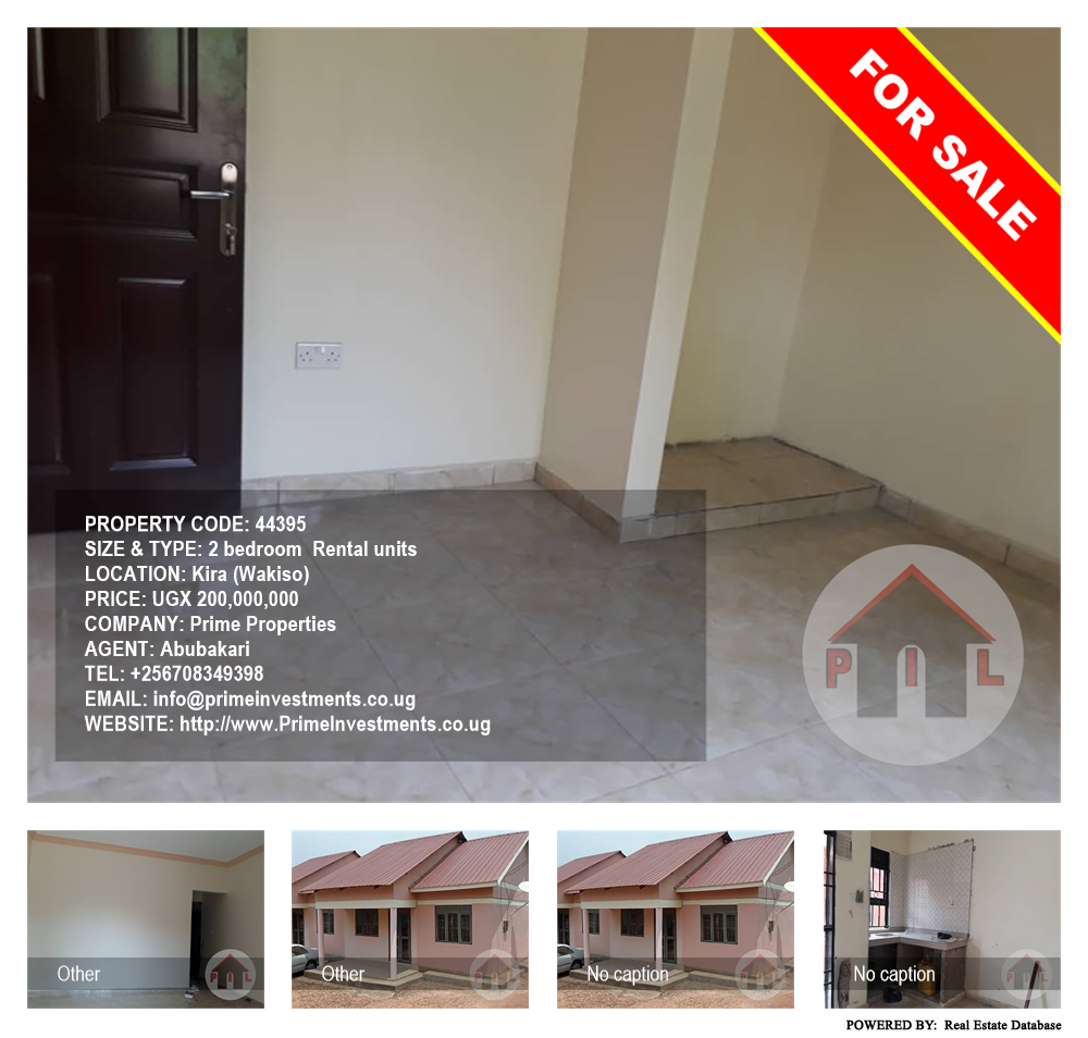 2 bedroom Rental units  for sale in Kira Wakiso Uganda, code: 44395