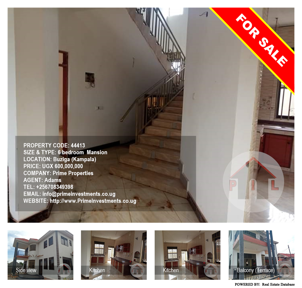 6 bedroom Mansion  for sale in Buziga Kampala Uganda, code: 44413