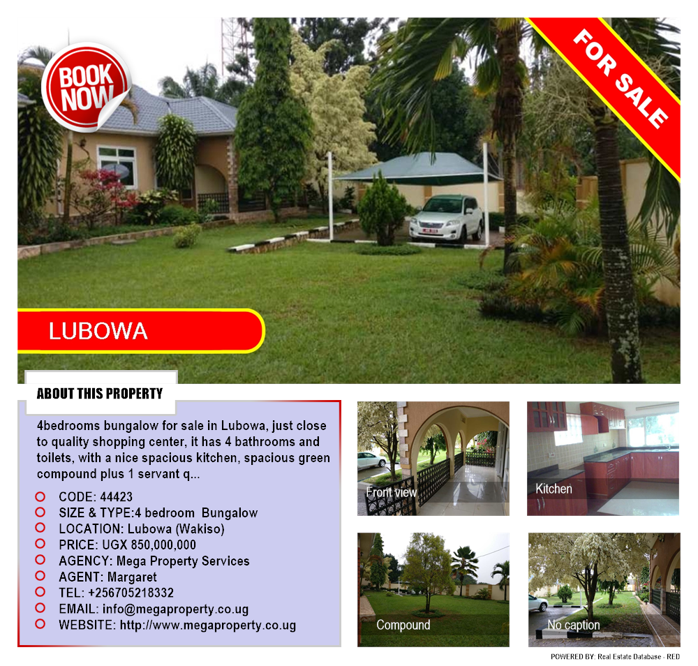 4 bedroom Bungalow  for sale in Lubowa Wakiso Uganda, code: 44423