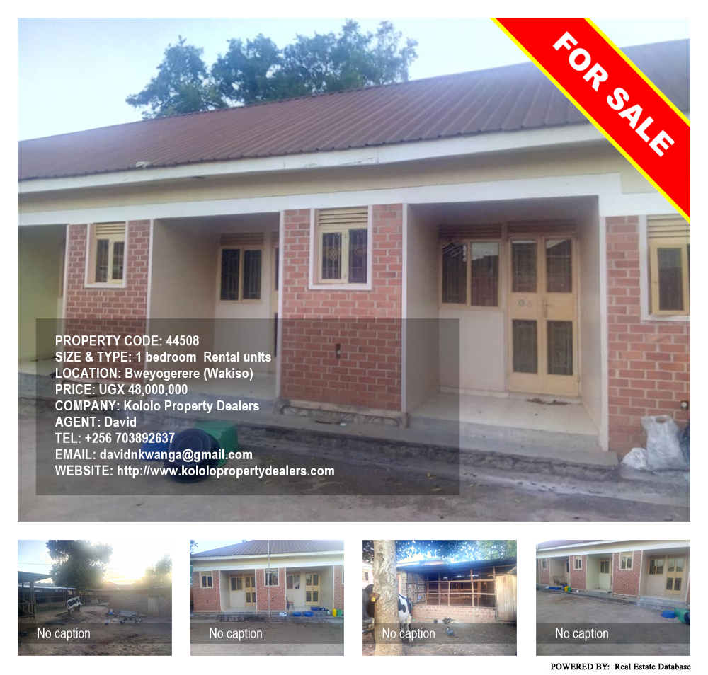 1 bedroom Rental units  for sale in Bweyogerere Wakiso Uganda, code: 44508