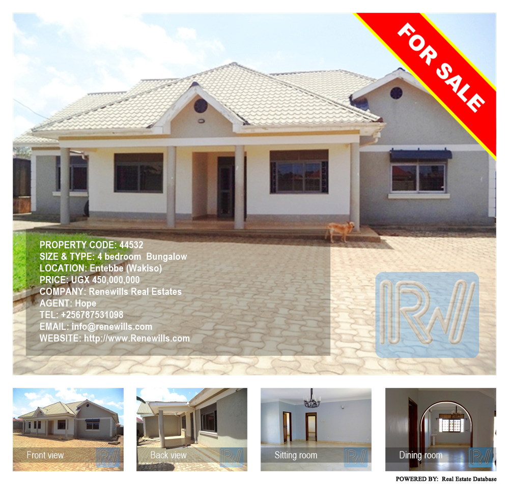 4 bedroom Bungalow  for sale in Entebbe Wakiso Uganda, code: 44532