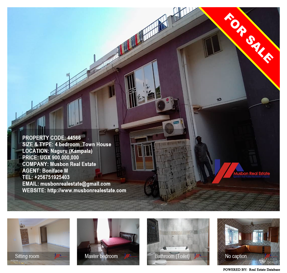 4 bedroom Town House  for sale in Naguru Kampala Uganda, code: 44566