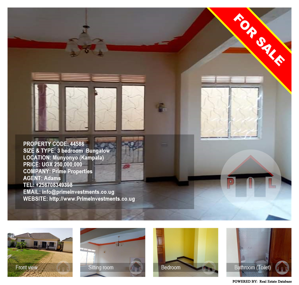 3 bedroom Bungalow  for sale in Munyonyo Kampala Uganda, code: 44586