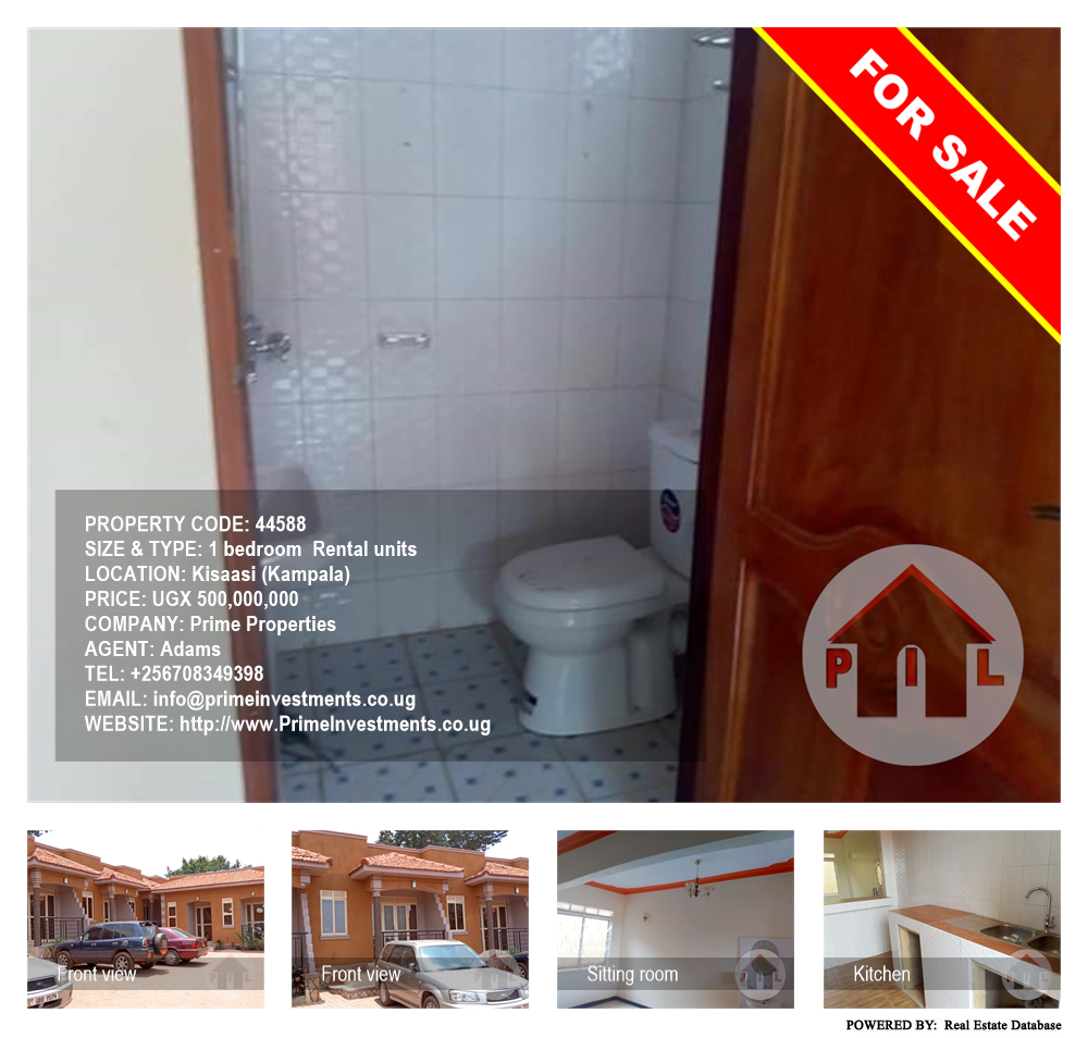 1 bedroom Rental units  for sale in Kisaasi Kampala Uganda, code: 44588