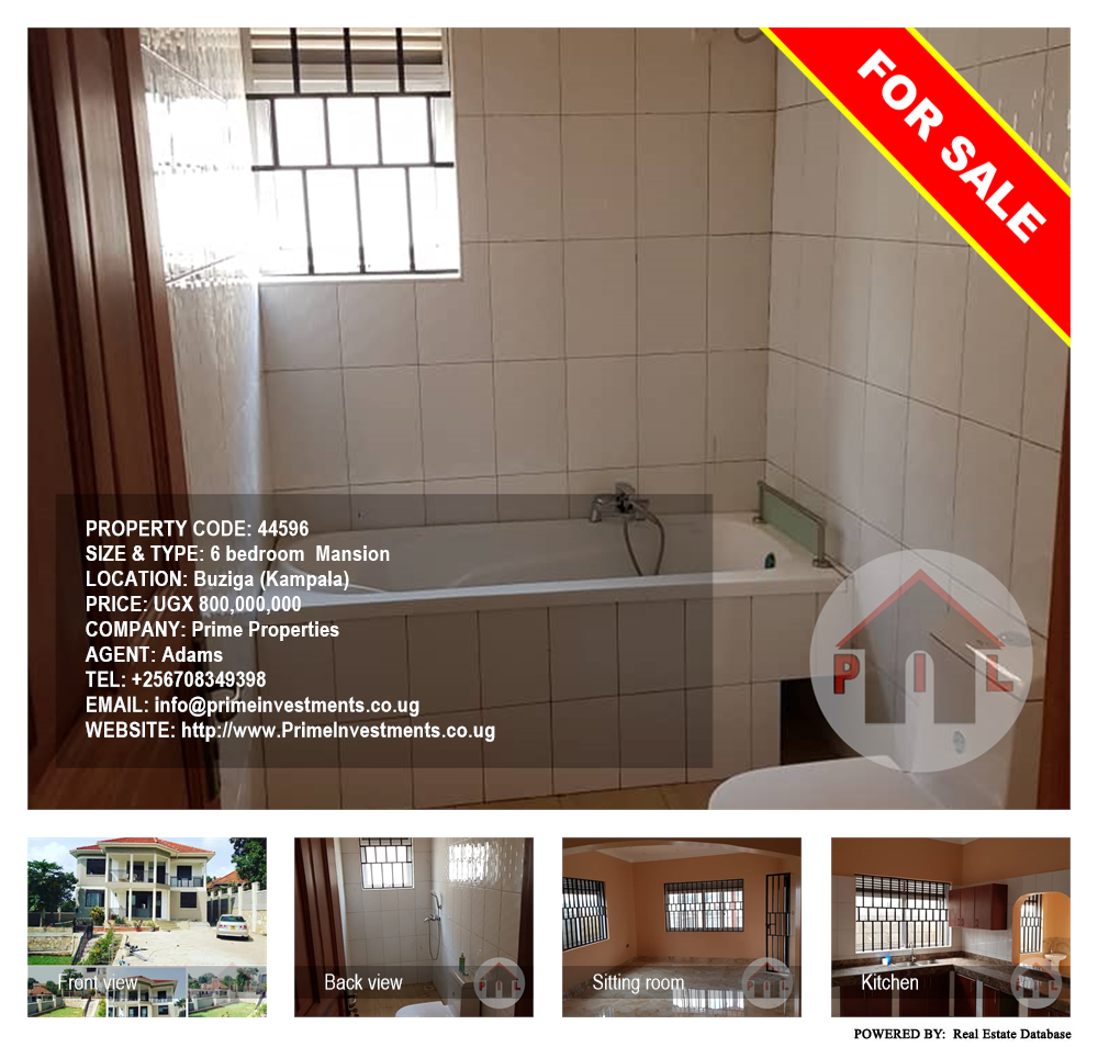 6 bedroom Mansion  for sale in Buziga Kampala Uganda, code: 44596