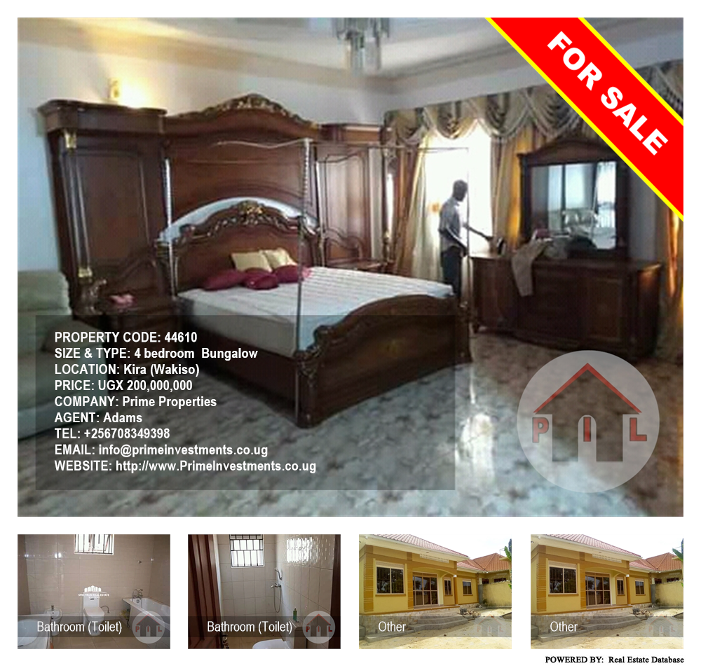 4 bedroom Bungalow  for sale in Kira Wakiso Uganda, code: 44610
