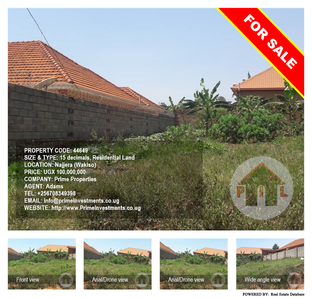 Residential Land  for sale in Najjera Wakiso Uganda, code: 44649