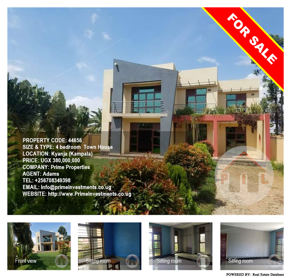 4 bedroom Town House  for sale in Kyanja Kampala Uganda, code: 44656