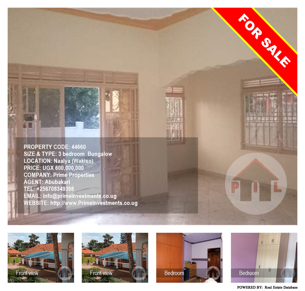 3 bedroom Bungalow  for sale in Naalya Wakiso Uganda, code: 44660