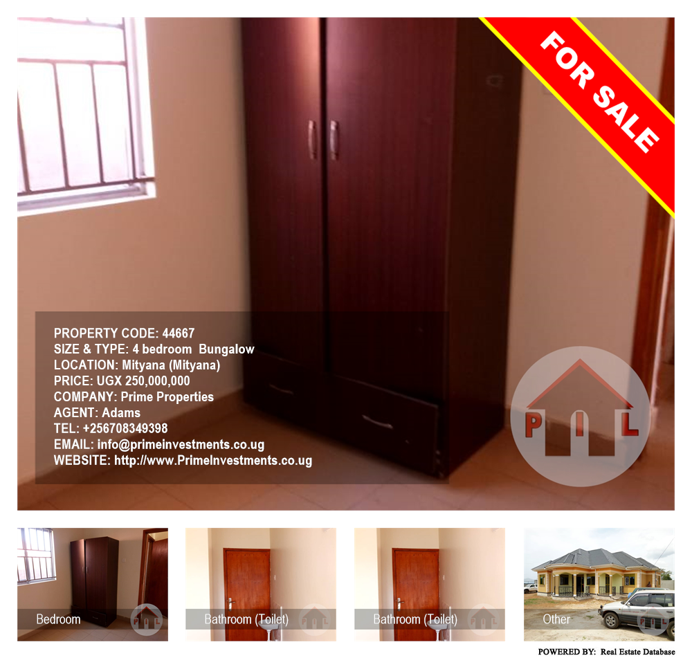 4 bedroom Bungalow  for sale in Mityana Mityana Uganda, code: 44667