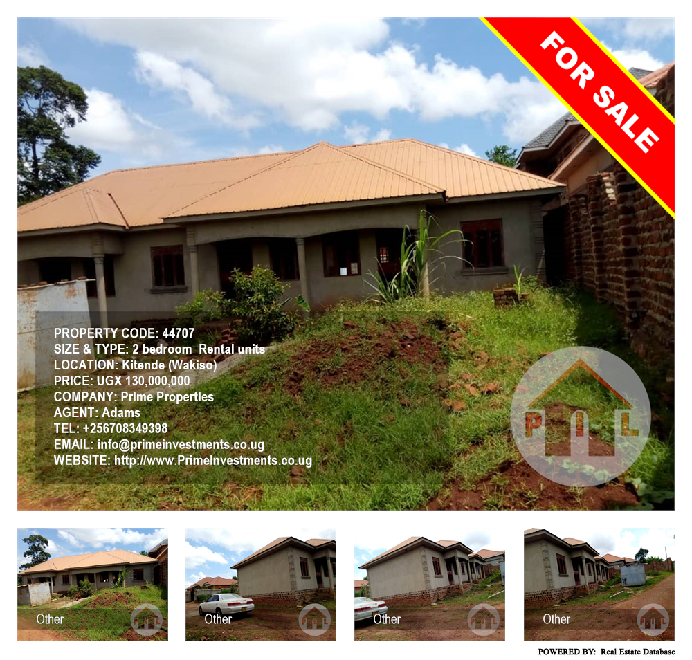 2 bedroom Rental units  for sale in Kitende Wakiso Uganda, code: 44707