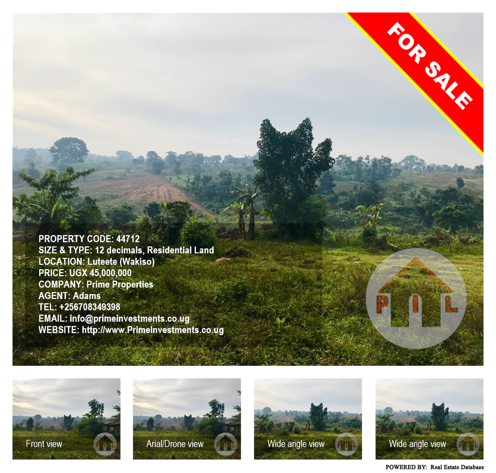 Residential Land  for sale in Luteete Wakiso Uganda, code: 44712