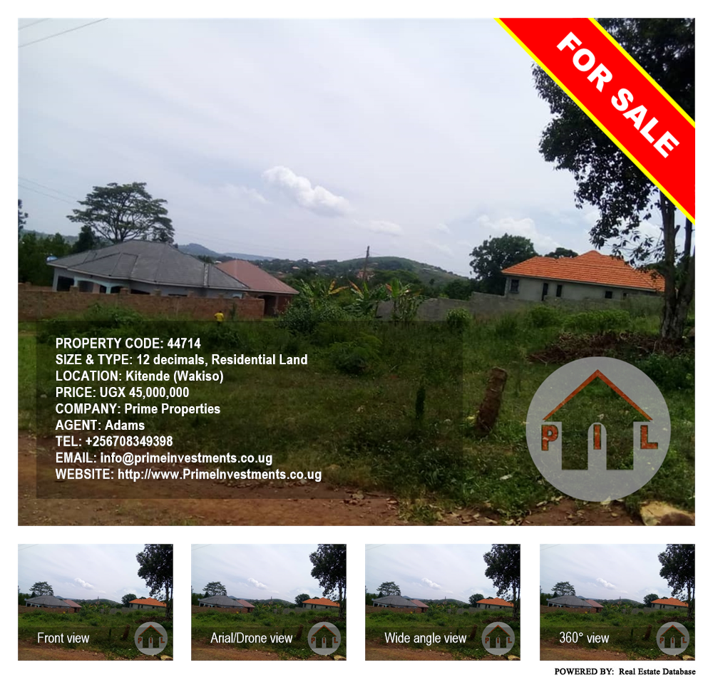 Residential Land  for sale in Kitende Wakiso Uganda, code: 44714