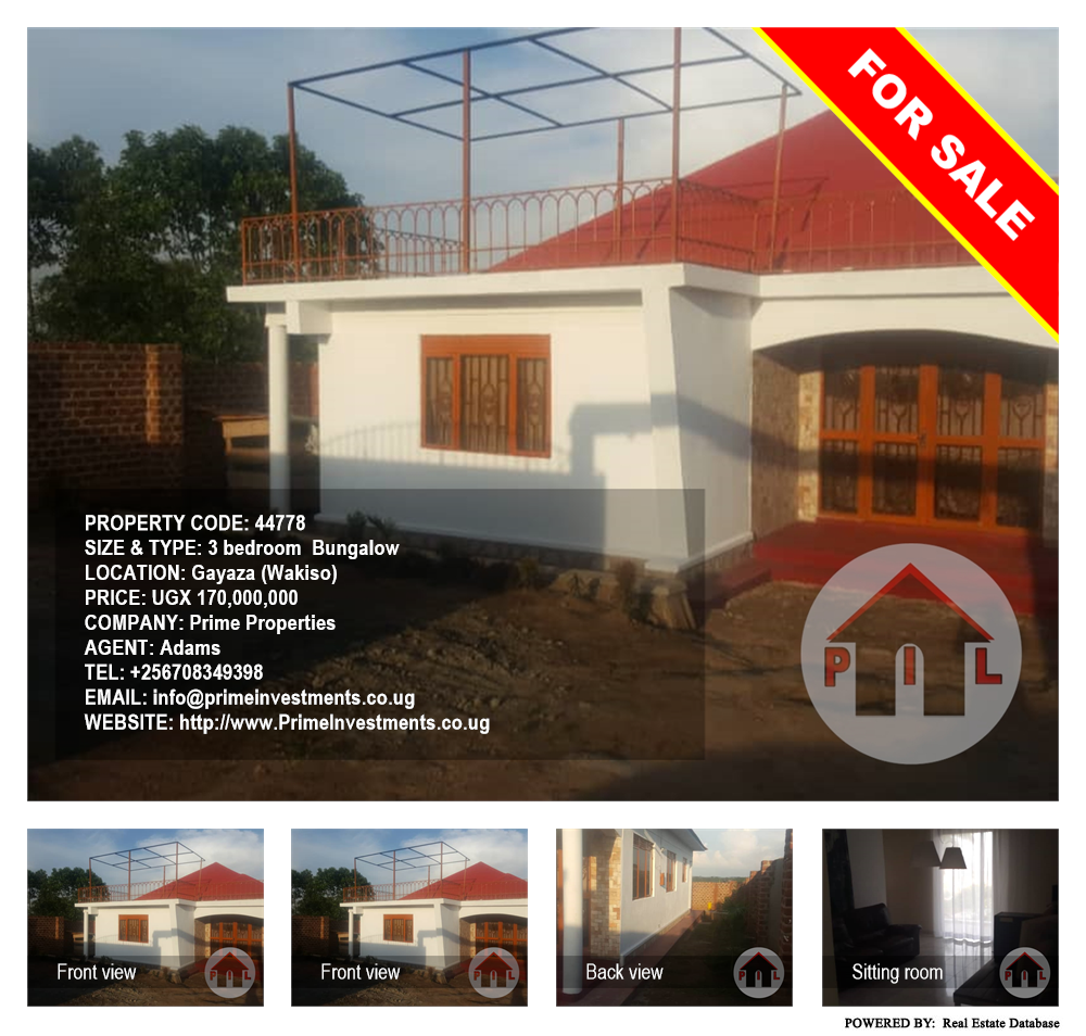 3 bedroom Bungalow  for sale in Gayaza Wakiso Uganda, code: 44778