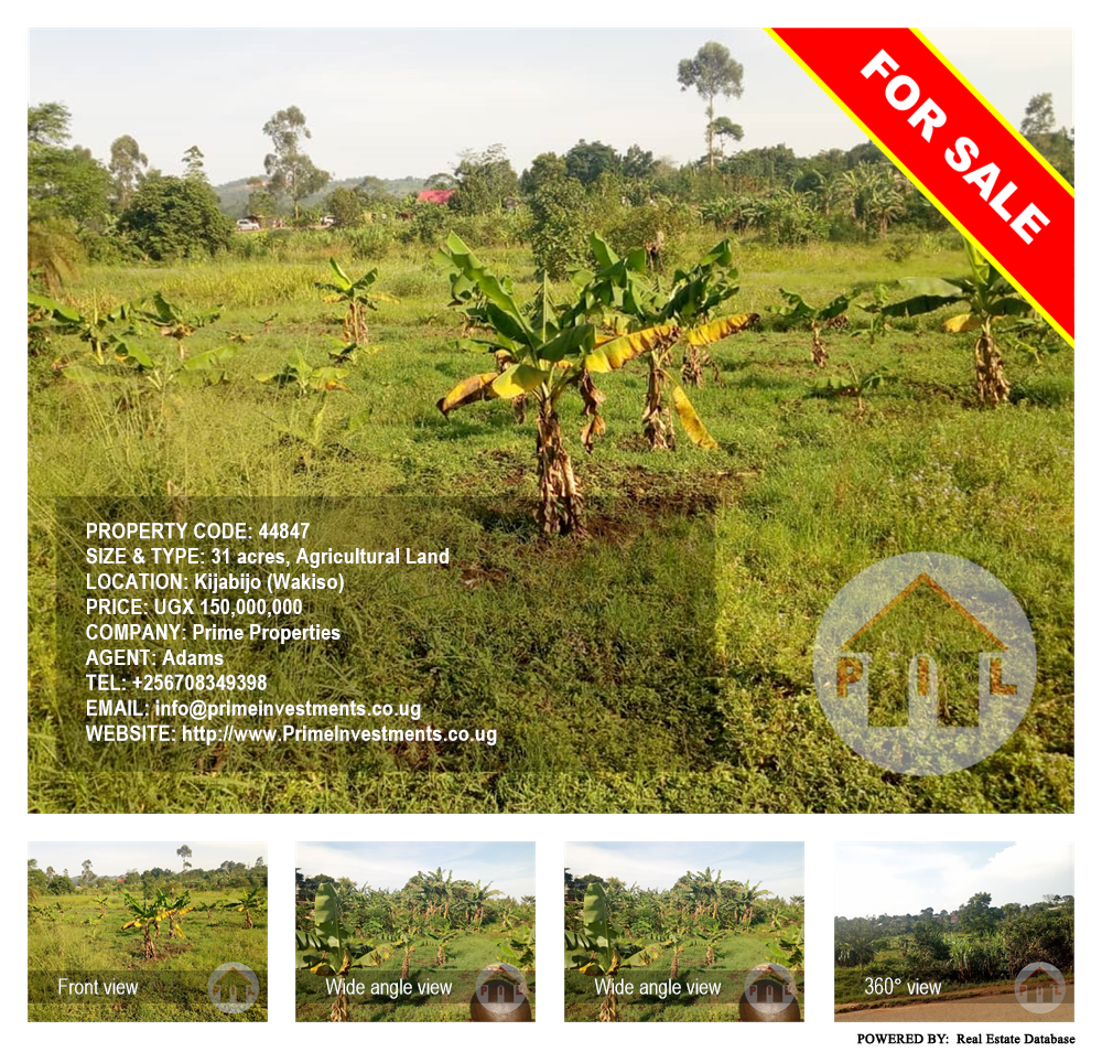 Agricultural Land  for sale in Kijabijo Wakiso Uganda, code: 44847