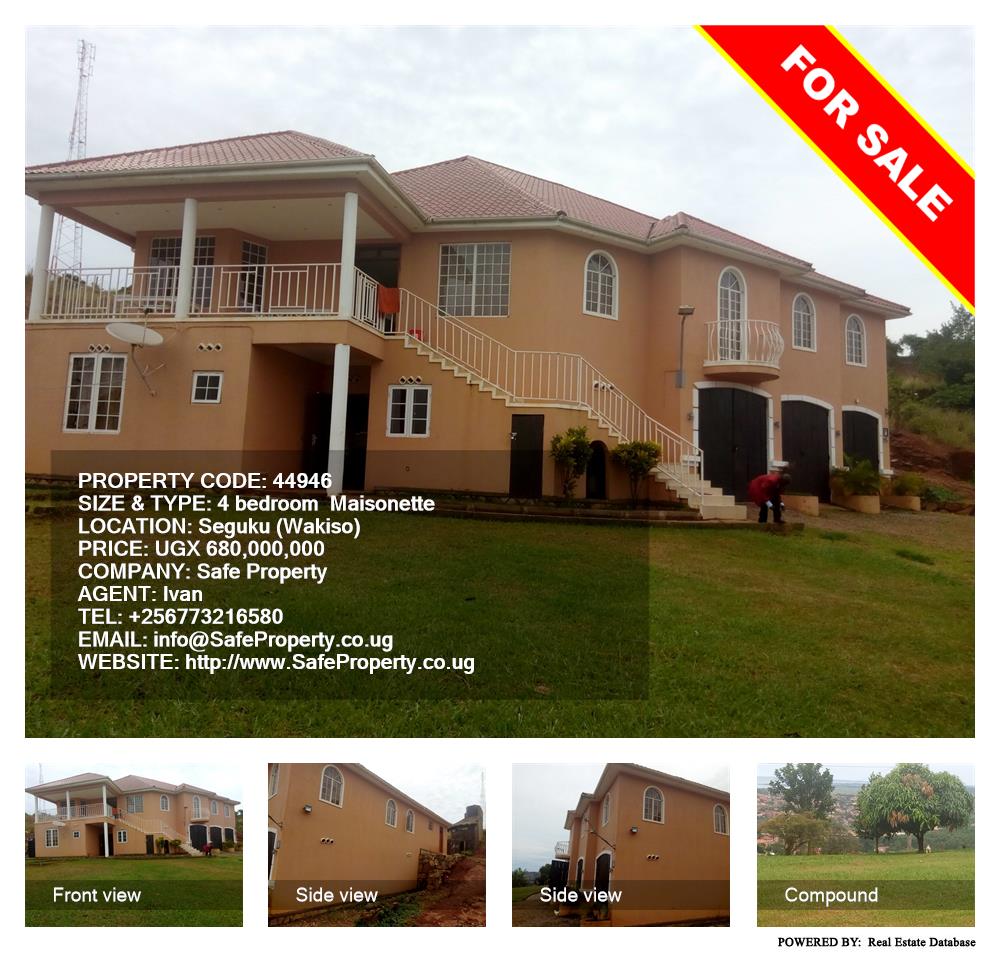 4 bedroom Maisonette  for sale in Seguku Wakiso Uganda, code: 44946