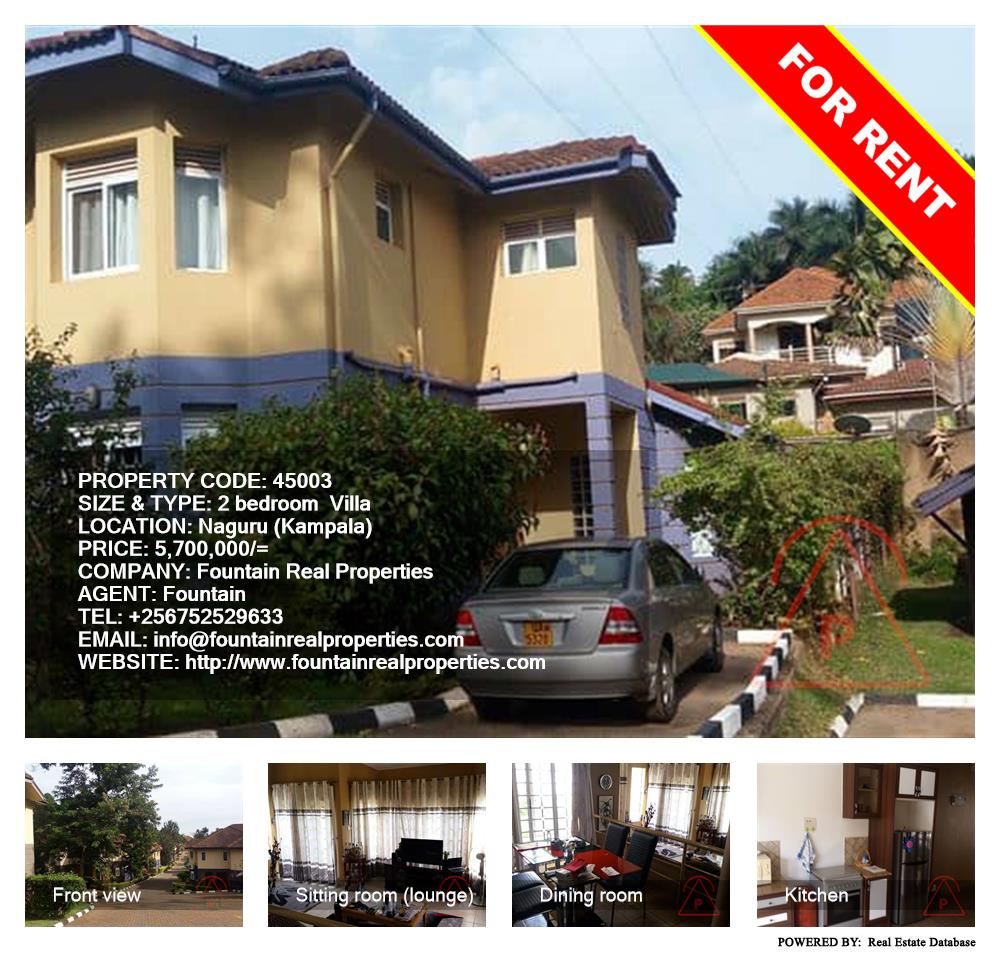 2 bedroom Villa  for rent in Naguru Kampala Uganda, code: 45003