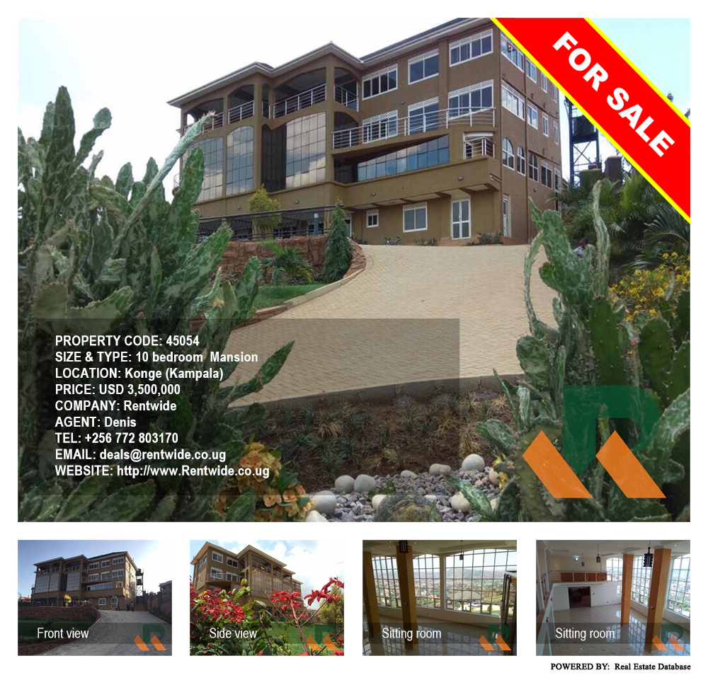 10 bedroom Mansion  for sale in Konge Kampala Uganda, code: 45054