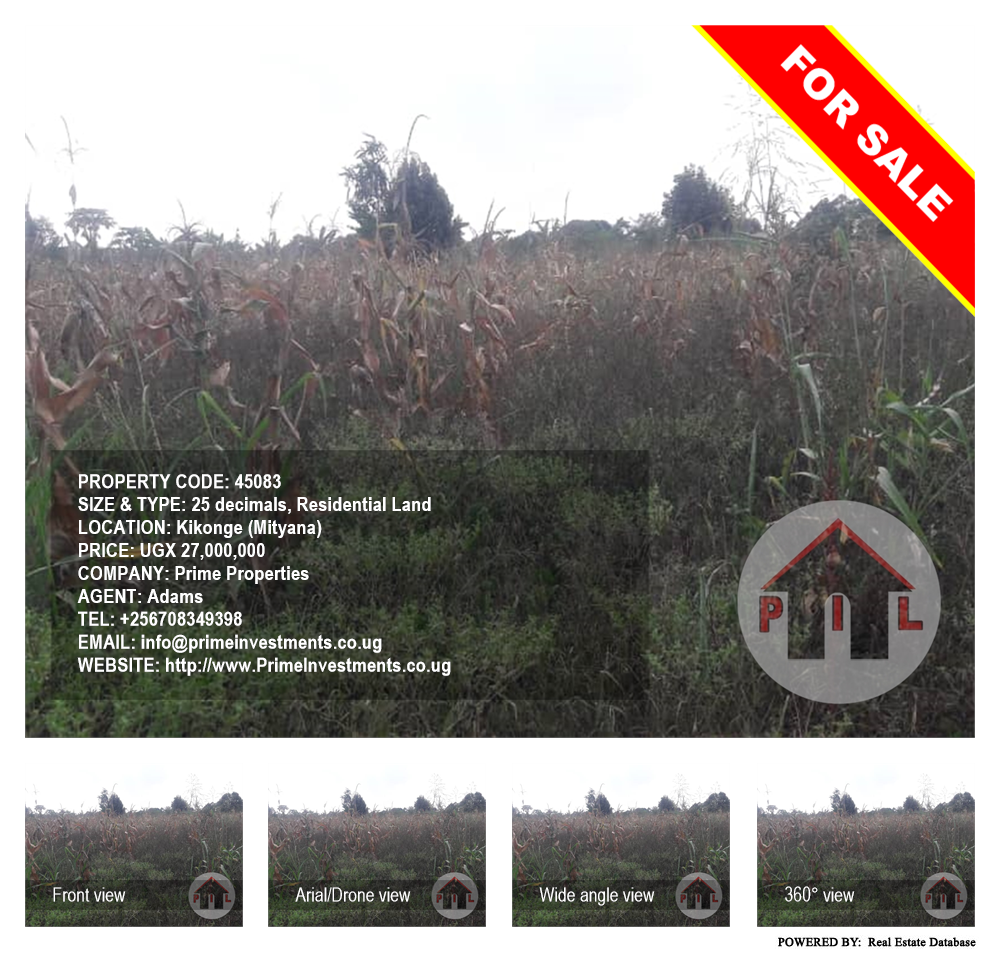 Residential Land  for sale in Kikonge Mityana Uganda, code: 45083