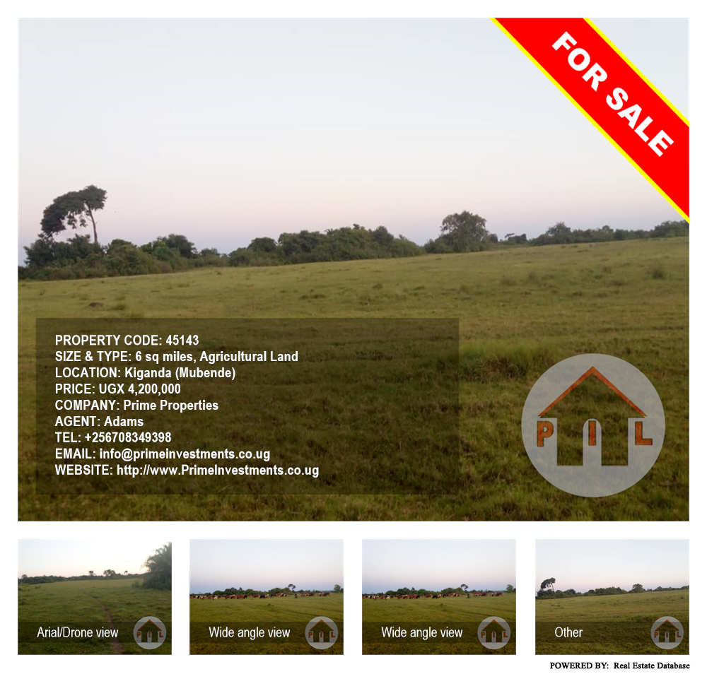 Agricultural Land  for sale in Kiganda Mubende Uganda, code: 45143