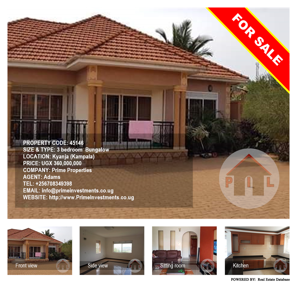 3 bedroom Bungalow  for sale in Kyanja Kampala Uganda, code: 45146