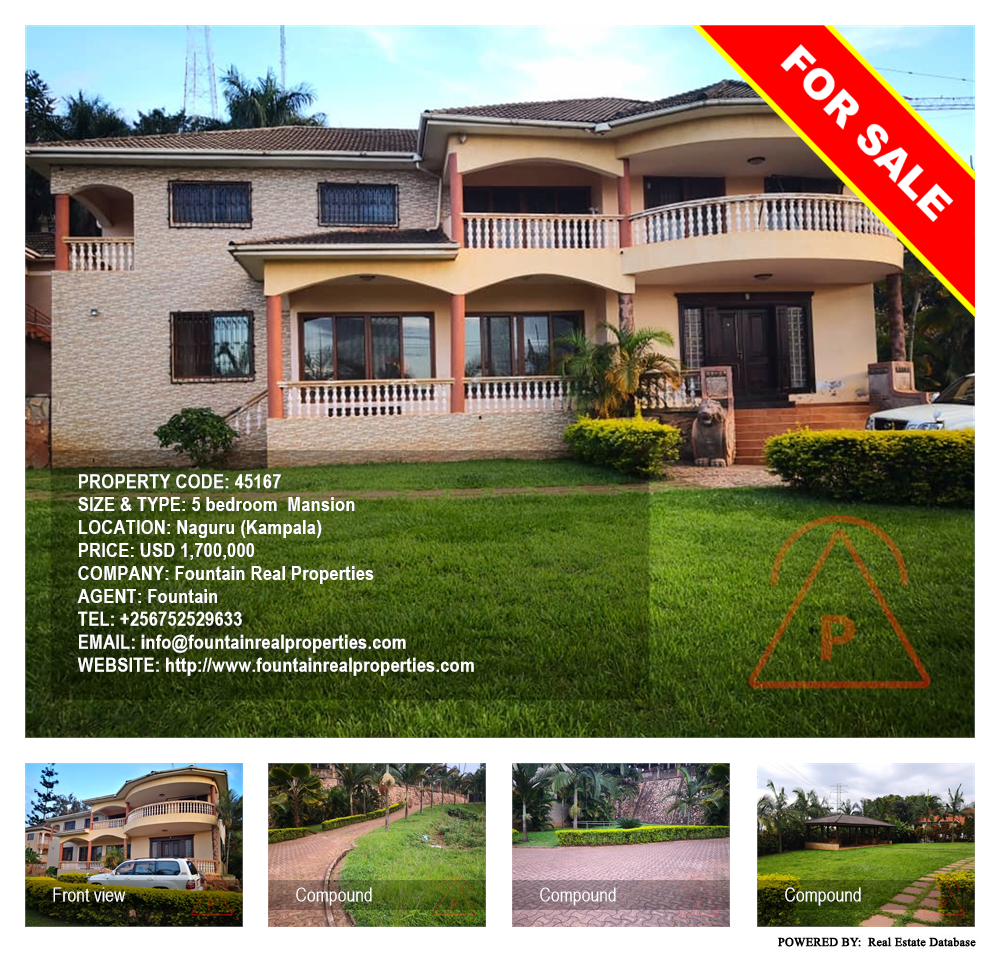 5 bedroom Mansion  for sale in Naguru Kampala Uganda, code: 45167
