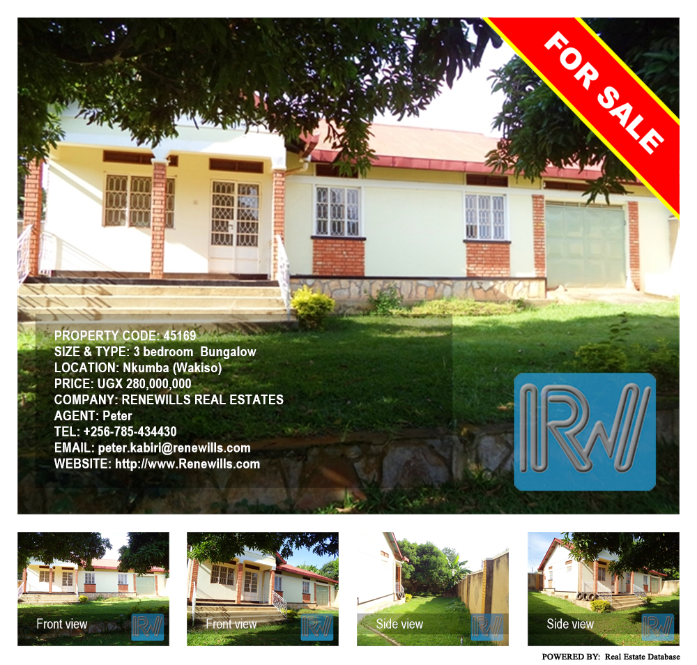 3 bedroom Bungalow  for sale in Nkumba Wakiso Uganda, code: 45169