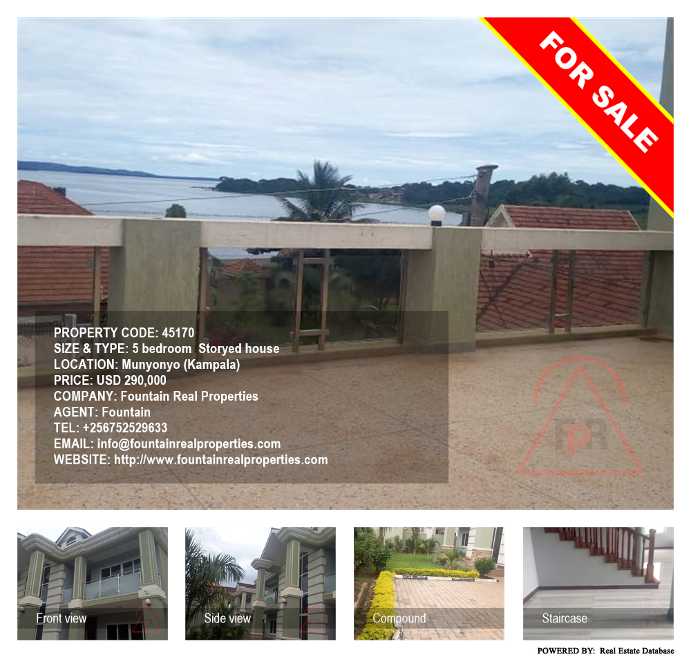 5 bedroom Storeyed house  for sale in Munyonyo Kampala Uganda, code: 45170