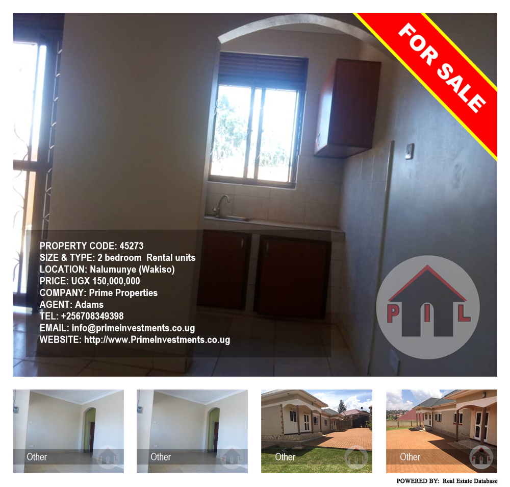 2 bedroom Rental units  for sale in Nalumunye Wakiso Uganda, code: 45273