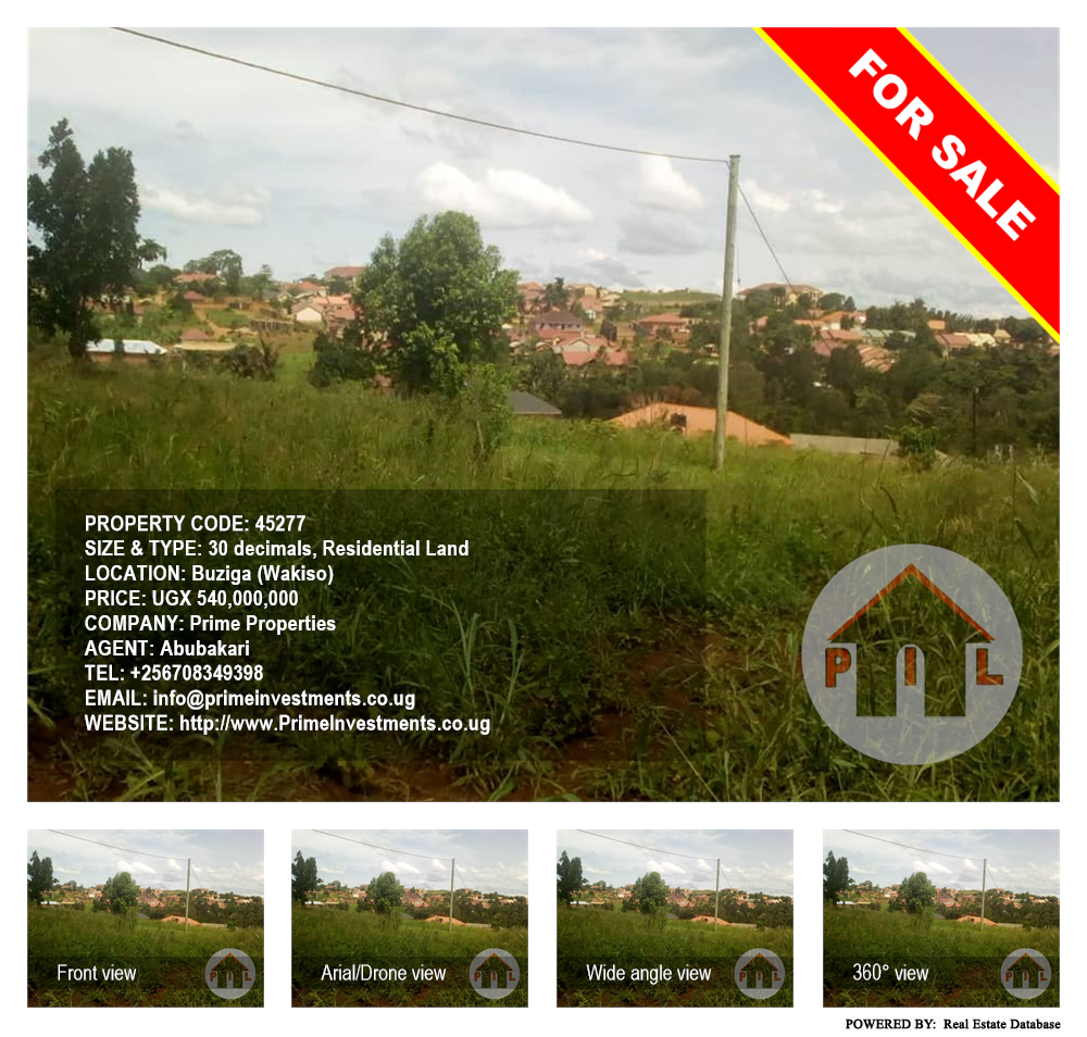 Residential Land  for sale in Buziga Wakiso Uganda, code: 45277