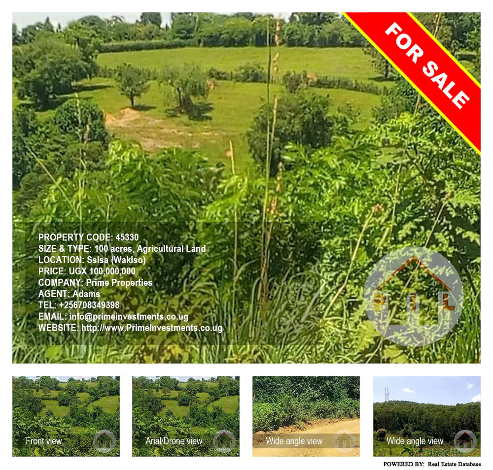 Agricultural Land  for sale in Ssisa Wakiso Uganda, code: 45330