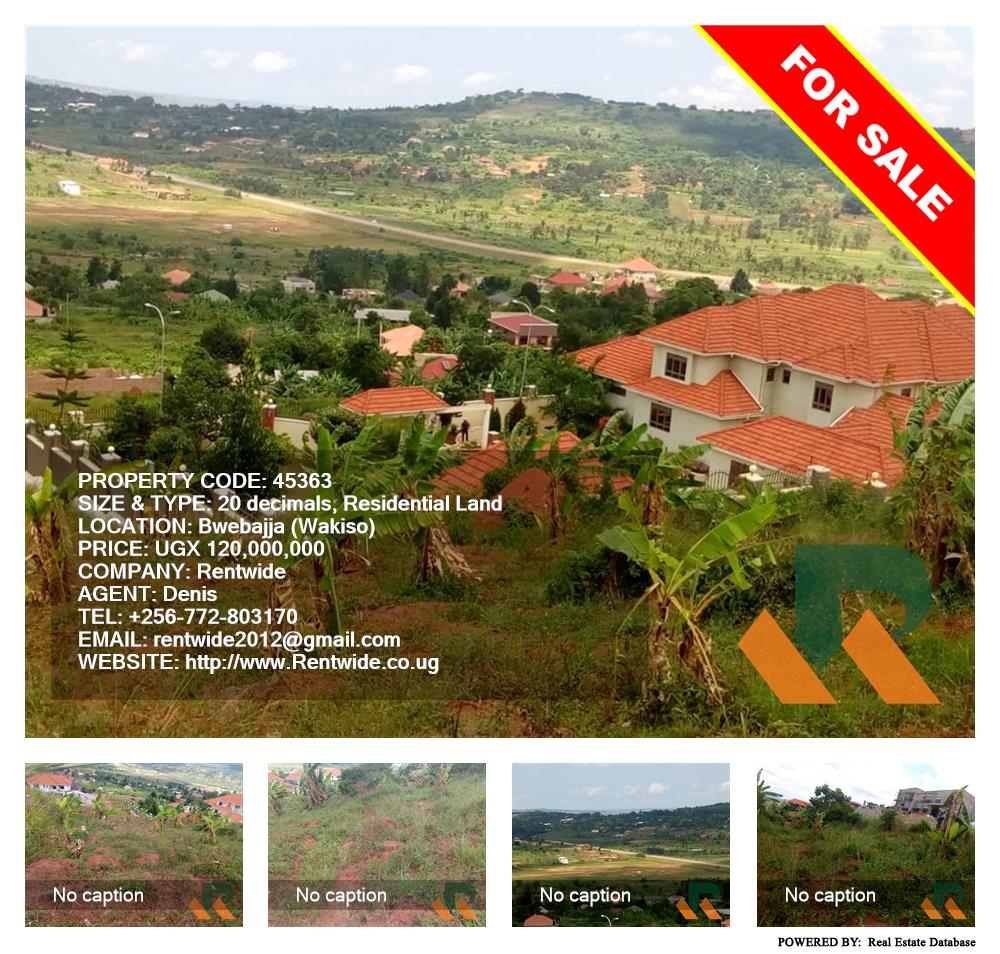 Residential Land  for sale in Bwebajja Wakiso Uganda, code: 45363