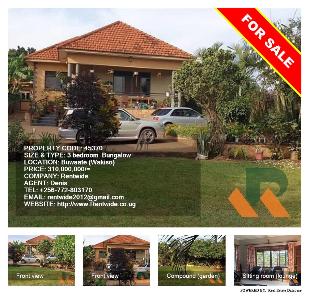 3 bedroom Bungalow  for sale in Buwaate Wakiso Uganda, code: 45370