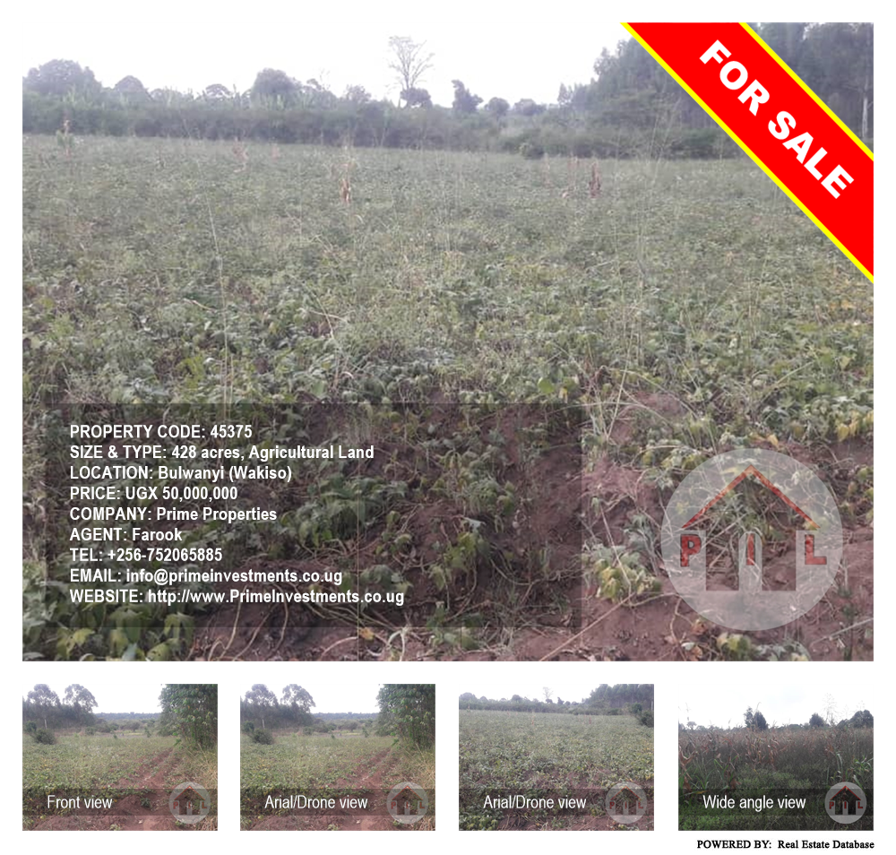 Agricultural Land  for sale in Bulwaanyi Wakiso Uganda, code: 45375