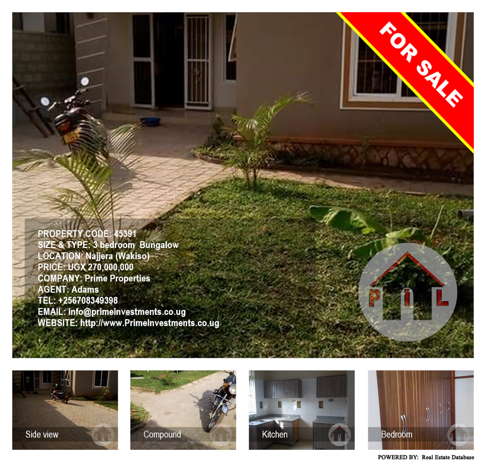 3 bedroom Bungalow  for sale in Najjera Wakiso Uganda, code: 45391