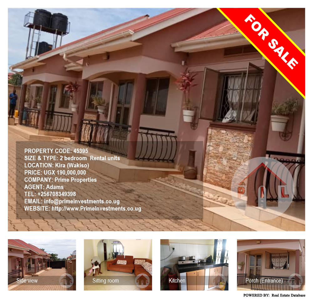 2 bedroom Rental units  for sale in Kira Wakiso Uganda, code: 45395