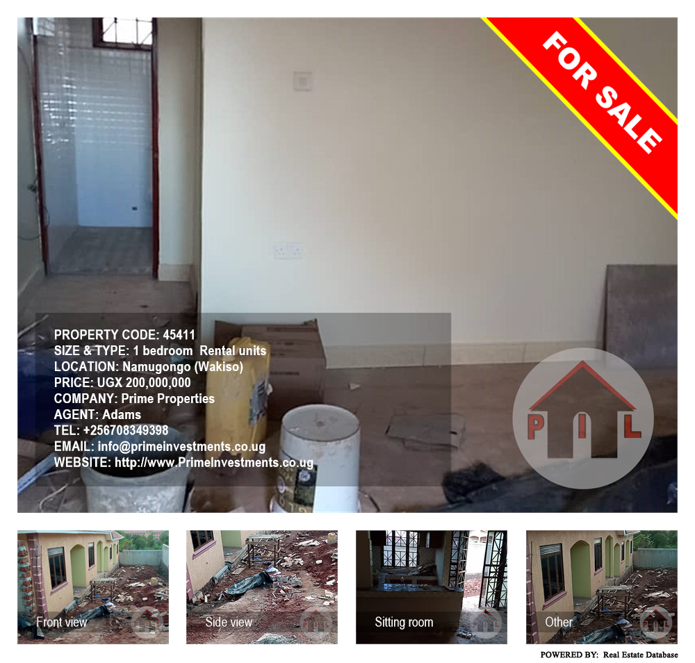 1 bedroom Rental units  for sale in Namugongo Wakiso Uganda, code: 45411