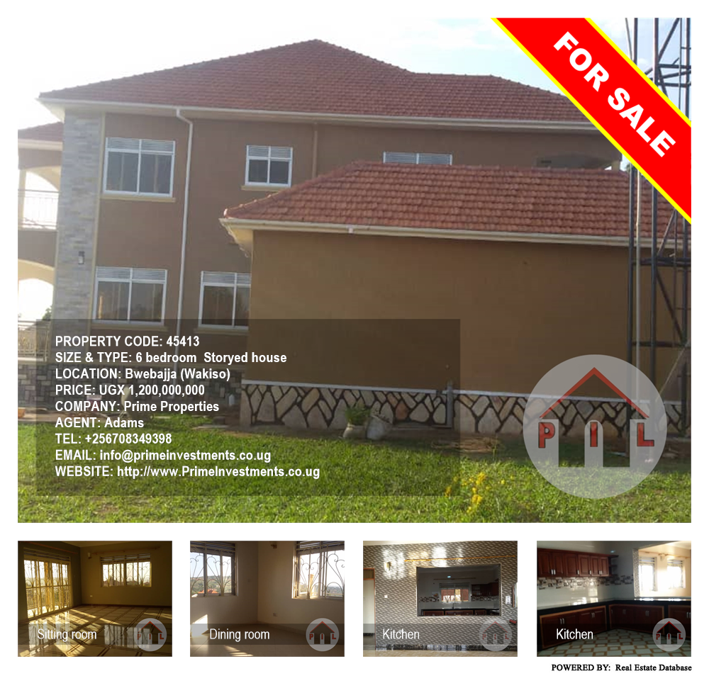 6 bedroom Storeyed house  for sale in Bwebajja Wakiso Uganda, code: 45413