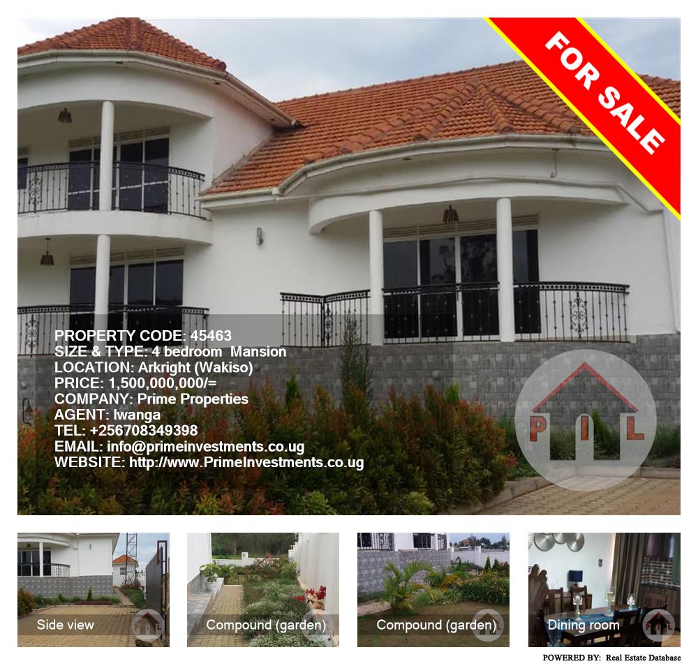 4 bedroom Mansion  for sale in Akright Wakiso Uganda, code: 45463