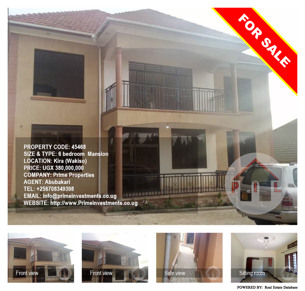 6 bedroom Mansion  for sale in Kira Wakiso Uganda, code: 45468
