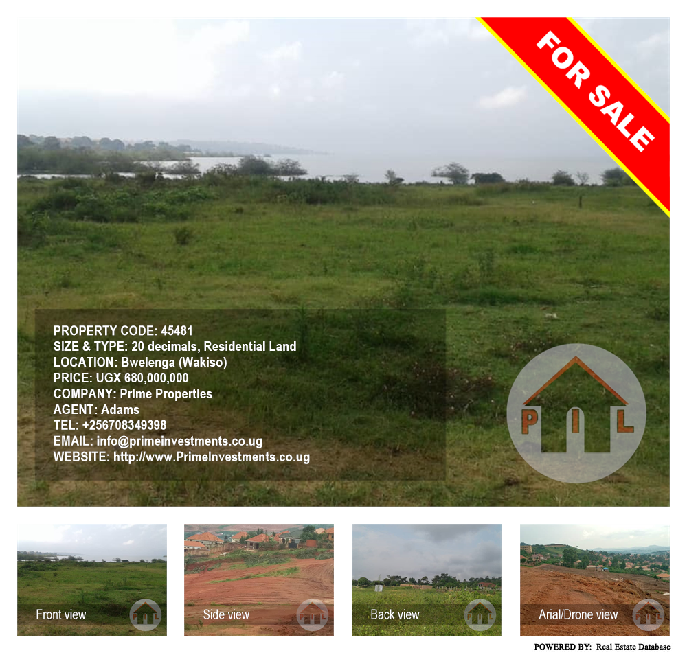 Residential Land  for sale in Bwelenga Wakiso Uganda, code: 45481