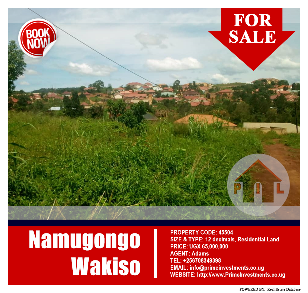 Residential Land  for sale in Namugongo Wakiso Uganda, code: 45504