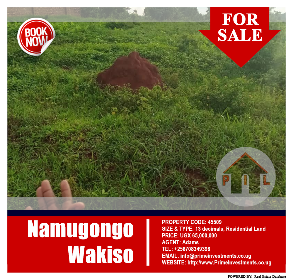 Residential Land  for sale in Namugongo Wakiso Uganda, code: 45509
