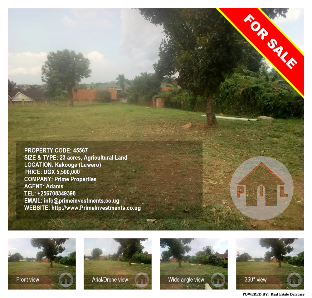 Agricultural Land  for sale in Kakooge Luweero Uganda, code: 45567