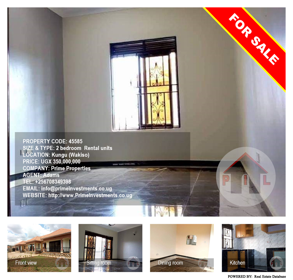 2 bedroom Rental units  for sale in Kungu Wakiso Uganda, code: 45585