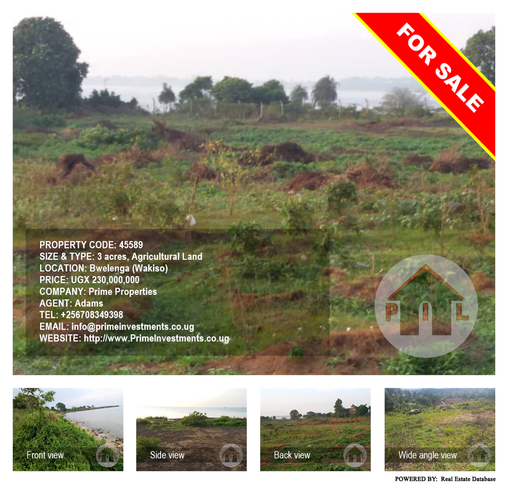 Agricultural Land  for sale in Bwelenga Wakiso Uganda, code: 45589
